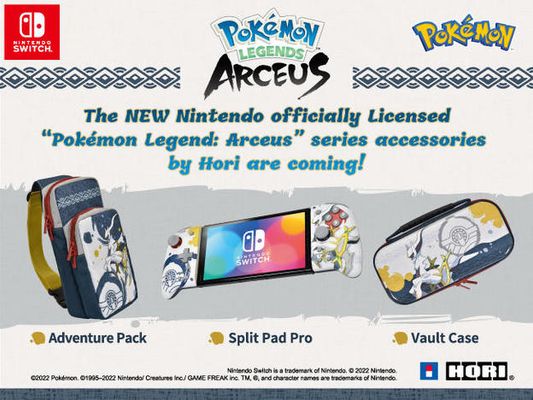 The NEW Nintendo officially Licensed: "Pokémon Legends: Arceus" series accessories by Hori are coming!