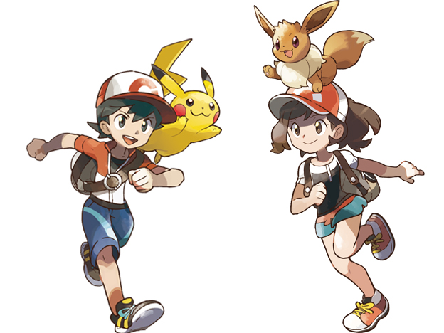 Start an adventure with Pikachu or Eevee as your
partner!